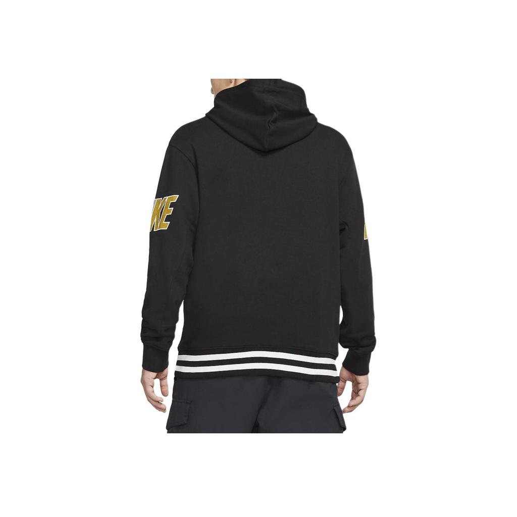 Nike Printed Big Logo Embroidered Letter Hoodie Men Tops Black DD6169-010