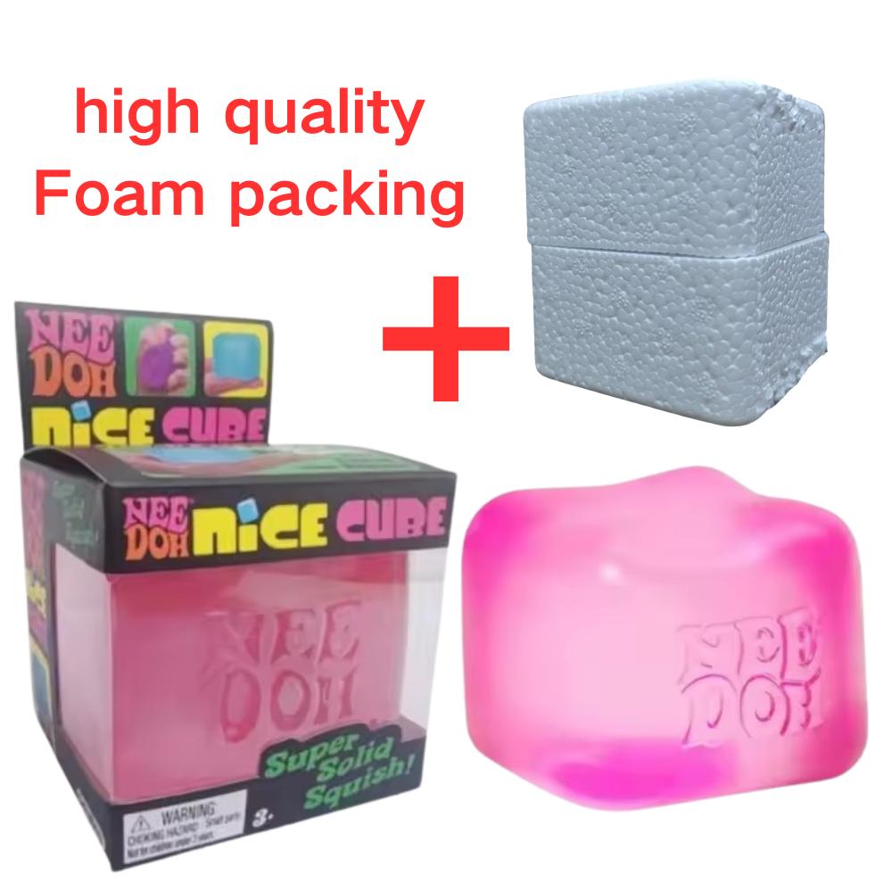 

Needoh Nice Cube Sensory Fidget Cube Stress Relief Anti-Anxiety Focus Calm Toy Decompression Squeeze Desk Toy for Adults Kids
