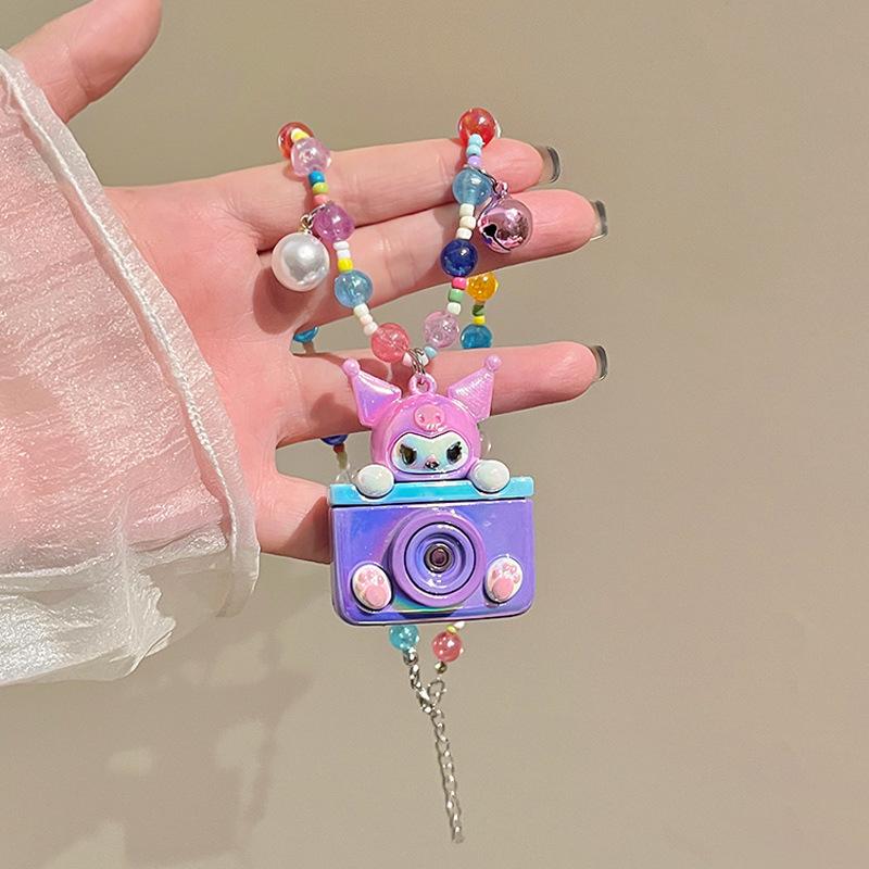 Children S Cartoon Kulomie Necklace Pearl Necklace Pendant Colored Beaded Pendant Little Girl Versatile Jewelry
