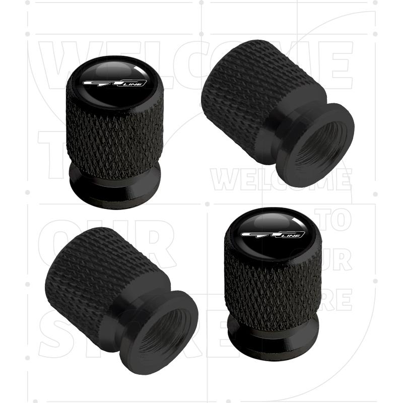 For Kia GT Line K5 K9 Stonic Sportage Stinger LOGO 4pcs Car Wheel Tire Valve Aluminum Caps Tyre Stem Covers Airdust Waterproof BV3