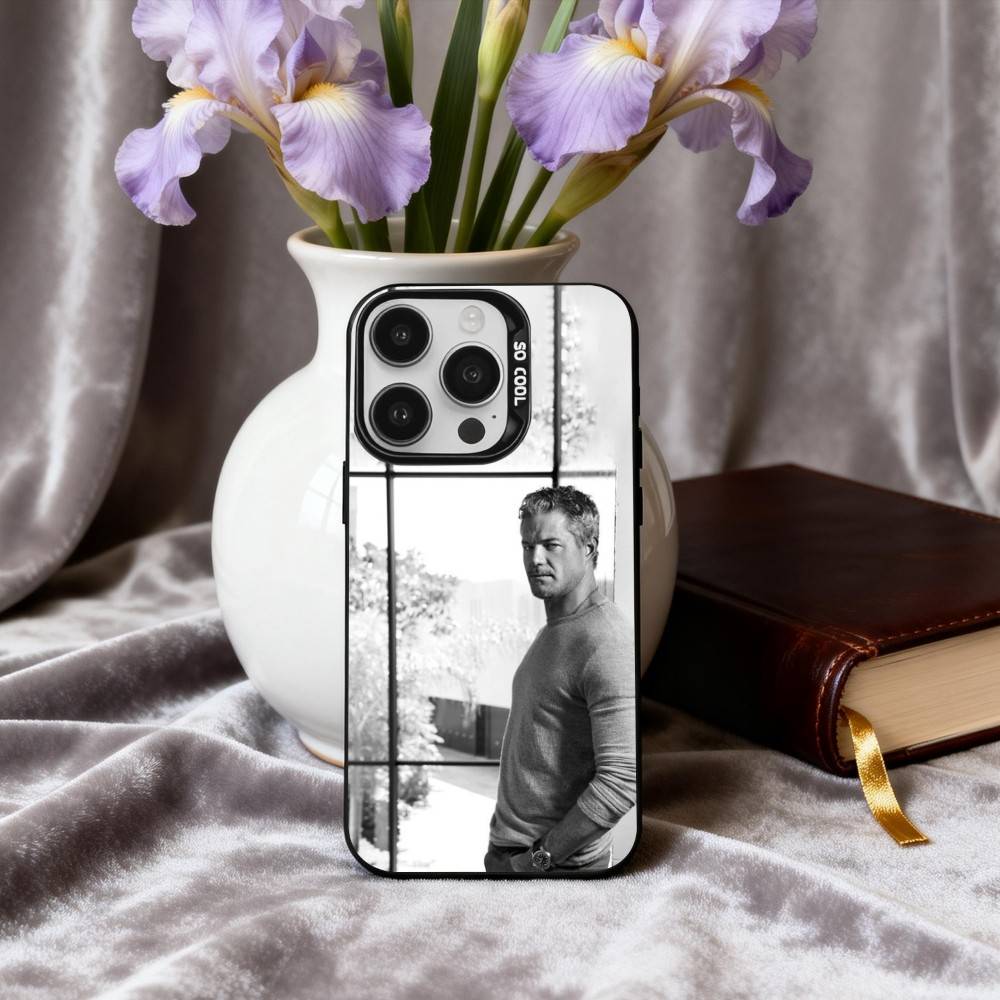 Actor E-Eric D-Dane Phone Case For iPhone17,16,15,14,13,12,11 Plus,Pro Max Black Candy Silver Phone Case