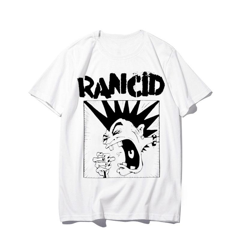 Rancid Stench Band Δυτικής Ακτής Κεντρικός Δρόμος Oversize Σούπερ Φωτιά Τάση Μάρκα Κοντομάνικο Βαμβακερό Τυπωμένο T-shirt Ανδρικό και Γυναικείο