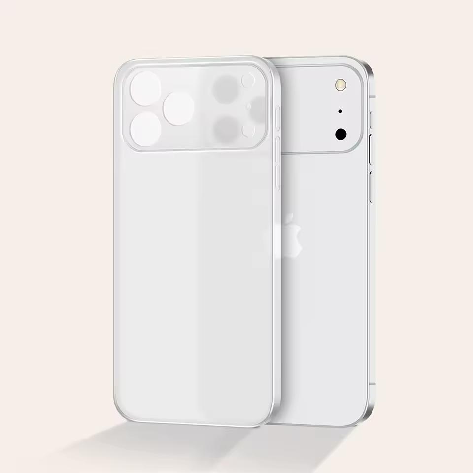Ultra Thin 0.3mm Matte Transparent PP Hard Case for iPhone 17 pro Max Orange Clear Soft Shell Cover Compatible with iPhone Air