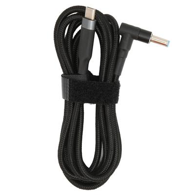 Cabo de carregamento para laptop USB-C macho para fio de alimentação macho de 4,5 x 3,0 mm para laptop