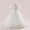 Girl Princess Dress Sequined Formal Gown Pageant Host Performance Fall Winter