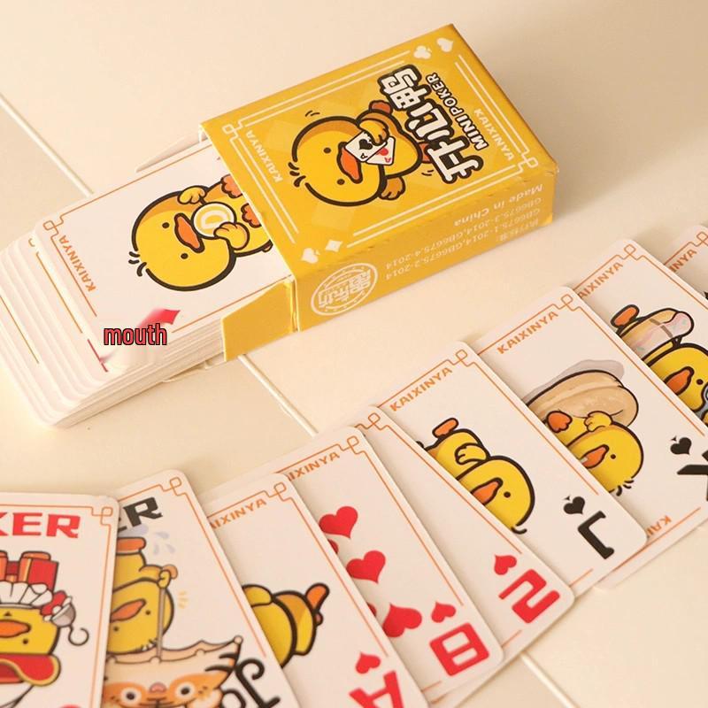 Mini Cute Duck Pocket Poker Cards for Kids - Werewolf Table Game