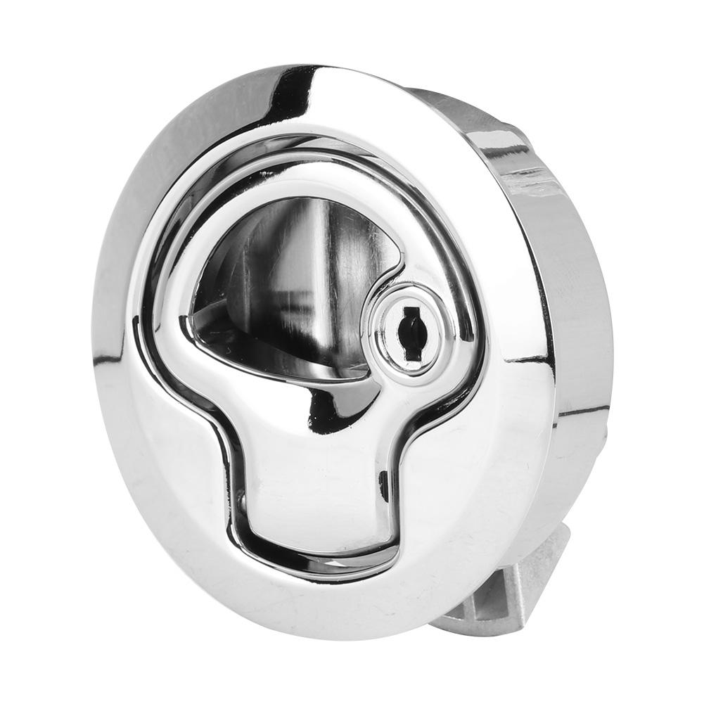 Zinc Alloy Car Hatch Round Pull Door Lock Refitting for RV Cabinet Bathroom Door