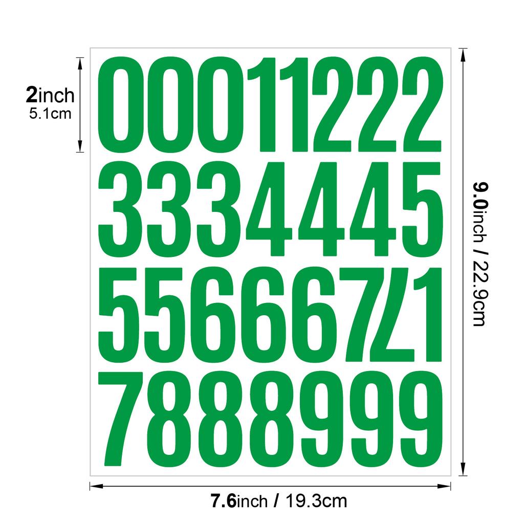 2-inch Digital Sticker Cut Die Self-adhesive Vinyl Vinyl Sticker Waterproof Number Identification Classification Digital Sticker