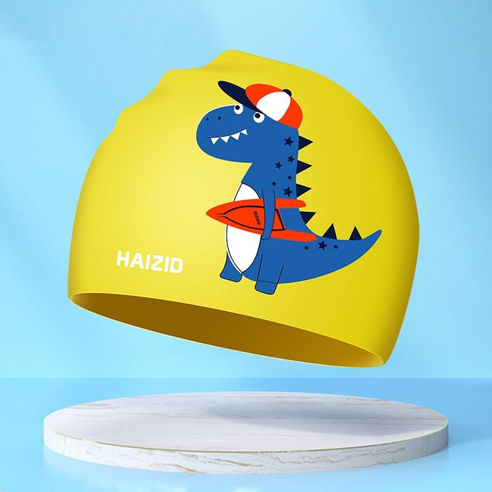 Elastic Kid Swimming Hat Silicone Bathing Hats Cap Water Sport Children Swimming Cap  Summer