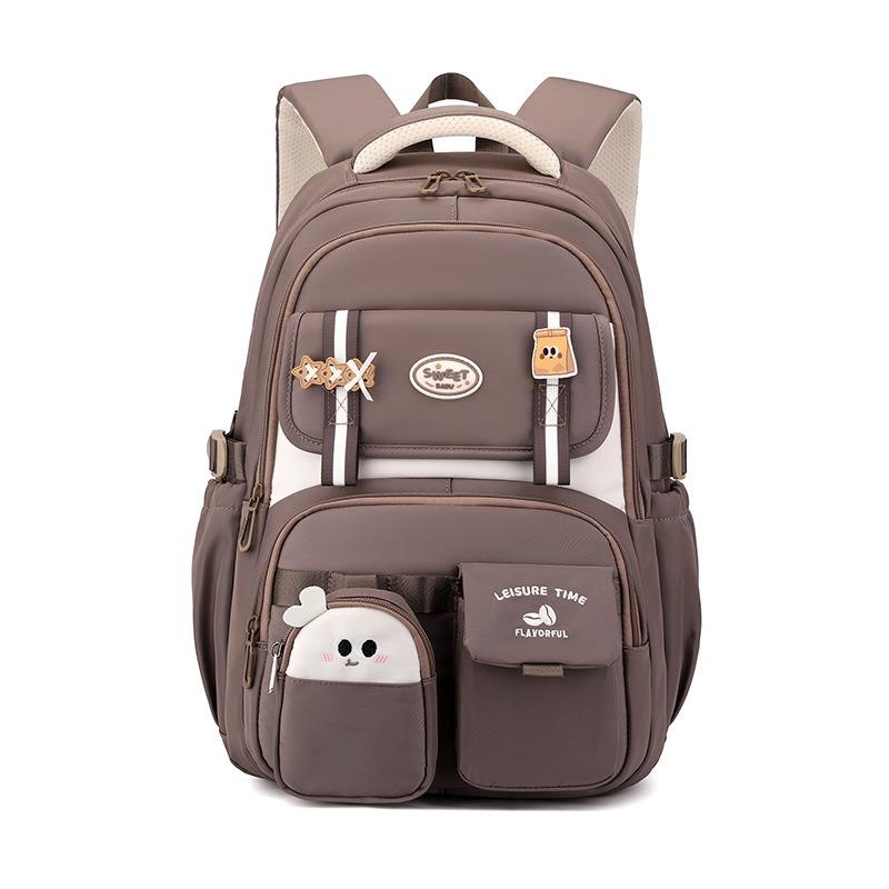 Lightweight High School Girls Schoolbag High Capacity Waterproof Wear-resistant Oxford Primary Junior High School Student Grades 3-9 Teenager Backpack