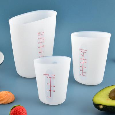 Grande Tasse à Mesurer en Silicone de Qualité Alimentaire avec Échelle pour la Pâtisserie