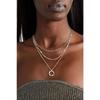 Women's layered necklace, can be worn stacked with short necklaces, trendy layered round pendant chain necklace set, women's jewelry