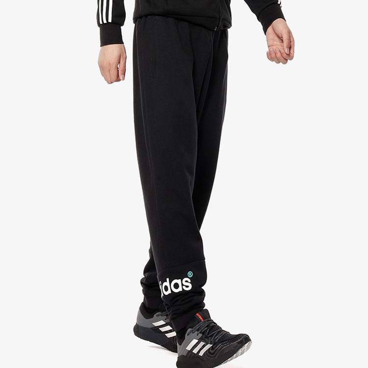 Adidas Originals Trefoil Letter Logo Printed Cuffed Sweatpants Men Bottoms Black FH7916