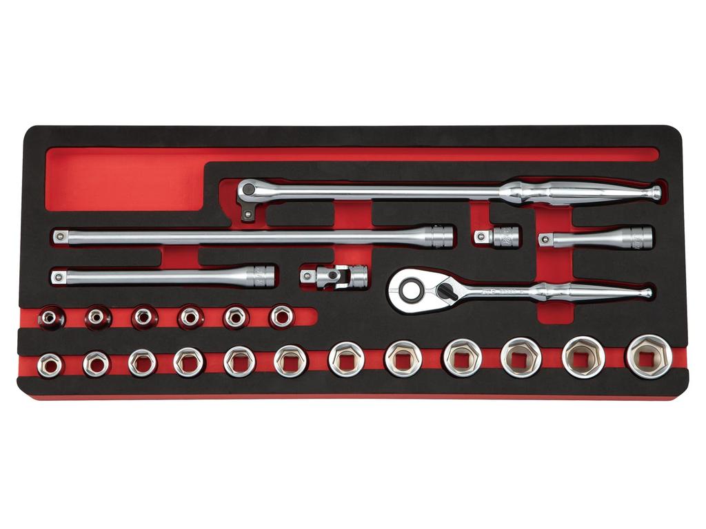 Kyoto Machine Tool Socket Wrench Hexagonal TB325A (KTC) 9.5 sq. [25-piece] Set,