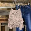 Women's Floral Print Strapless Tube Top Sleeveless Double Layer Cami