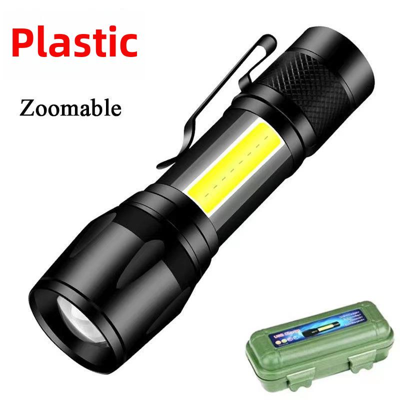"Rechargeable Mini LED Flashlight with Strong Beam, Portable Side Light for Outdoor and Home Use"
