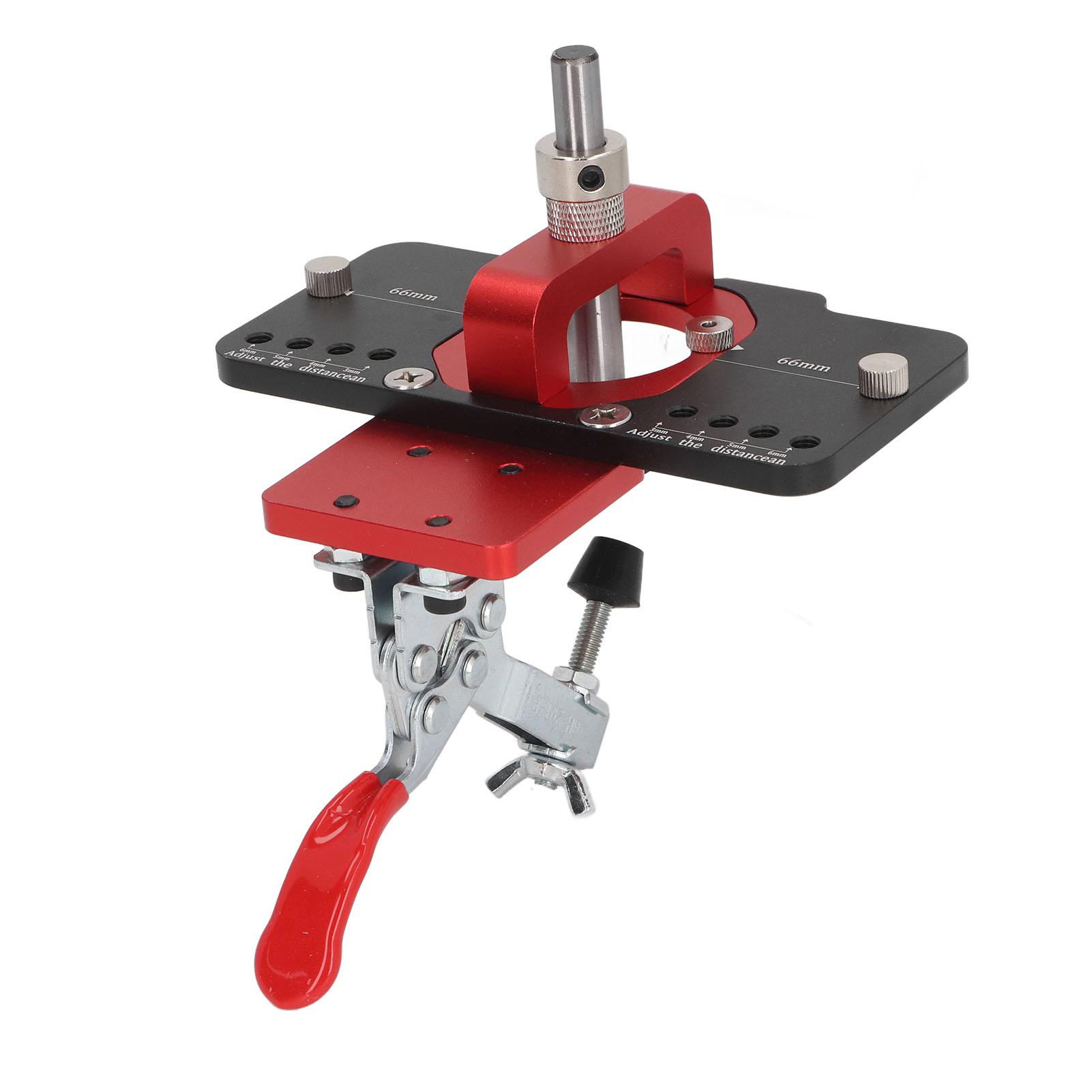 

Hinge Jig Kit Aluminum Alloy Cabinet Door Boring Drilling Hole Puncher Accurate Locking Woodworking Guide Locator 35mm