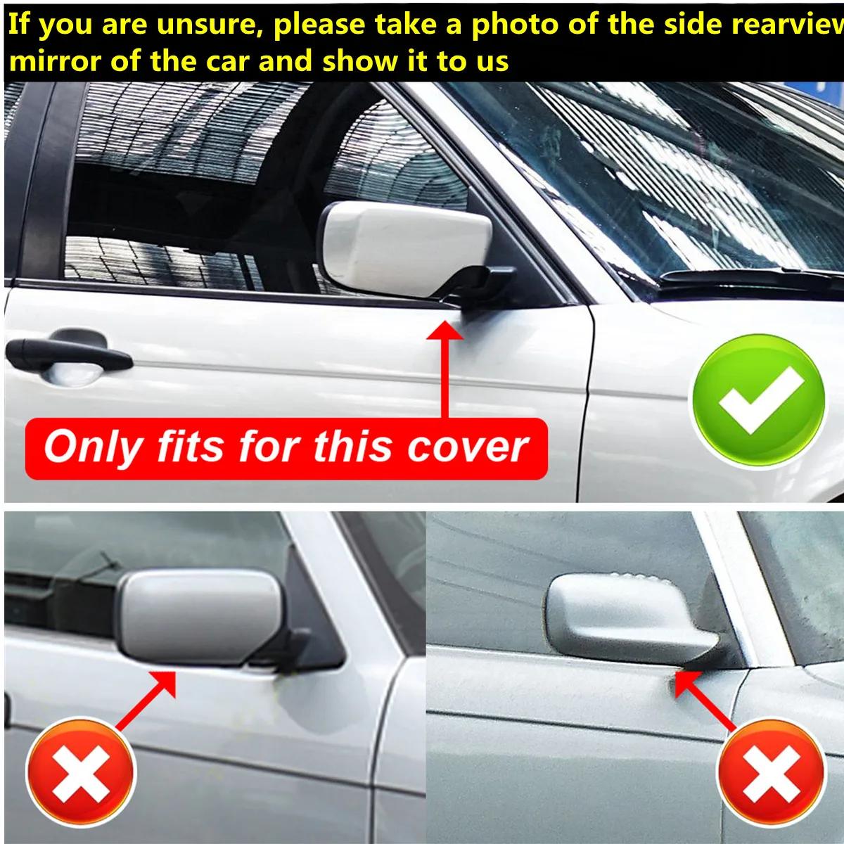 

Pair Car Side Rear View Mirror Cover Cap Shell Add-on For BMW E46 E39 4 Door Sedan/Touring 1998-2005 51168238375 51168238376