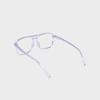 Ilsamsaemem Retro Two-Bridge See-Through Purple Horn-Rimmed Glasses Blue Light Blocking Lenses