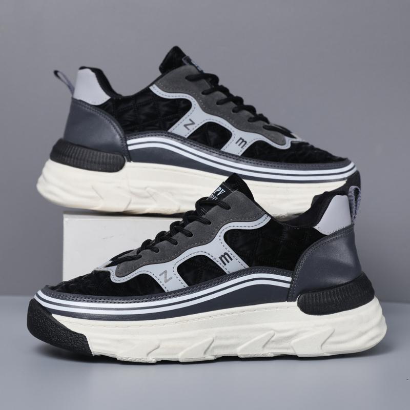 

2024 Новые осенние и зимние кроссовки мужские туфли большого размера спортивная обувь низкие повседневные прогулочные туфли кроссовки мужские 44 чёрный