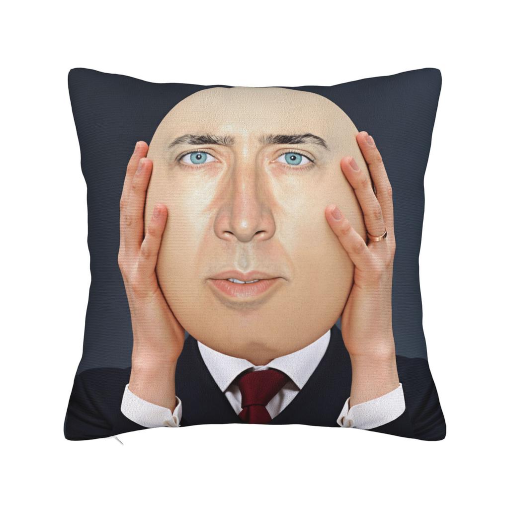 Pillow Case Cozy N-Nicolas Cage Design Pillow Cover For Office Car Home Decor Retro Trendy Pillowcases