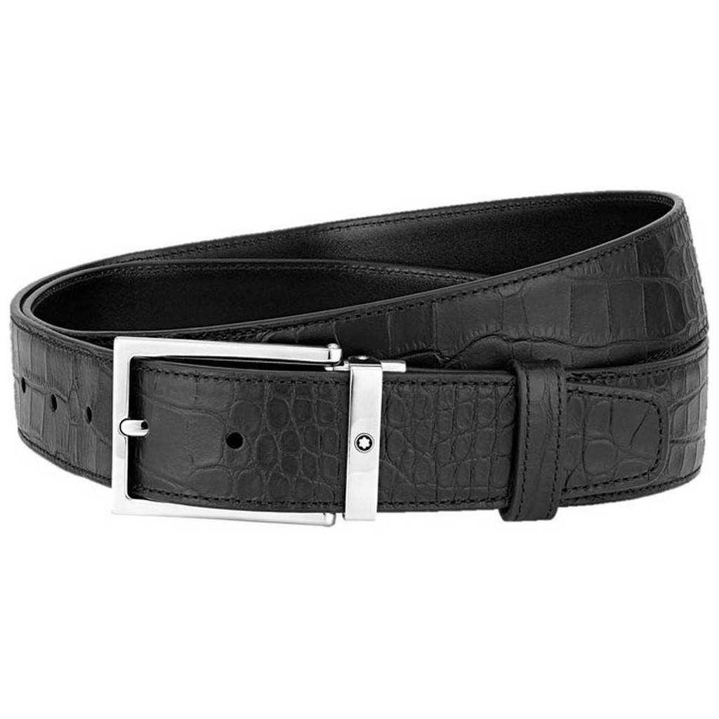 

Montblanc 126737 Черный мужской кожаный ремень
