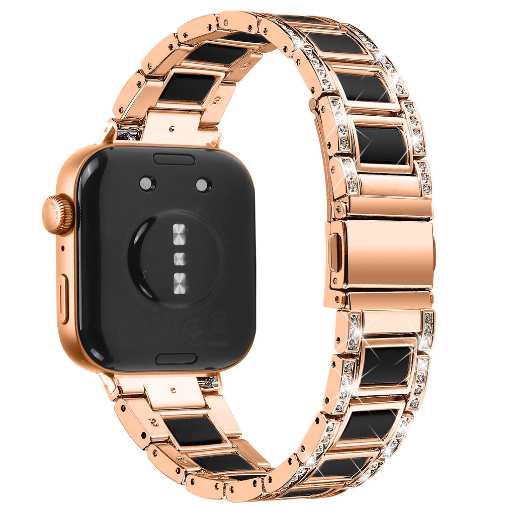 Für Huawei Watch Fit 3 Metalllegierung Uhrenarmband Strasssteine Harz Armband