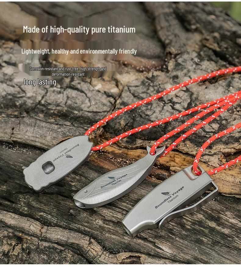 Ultralight Titanium Emergency Survival Whistle - 120dB, Portable & Durable