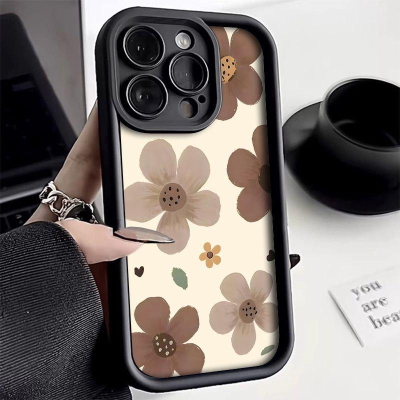 A Minimalist Oil Painting Flowers Pattern Phone Case For iPhone 17E 17 Air 16 15 14 13 12 11 Pro Max XS XR X 8 7 Plus 16E Cover