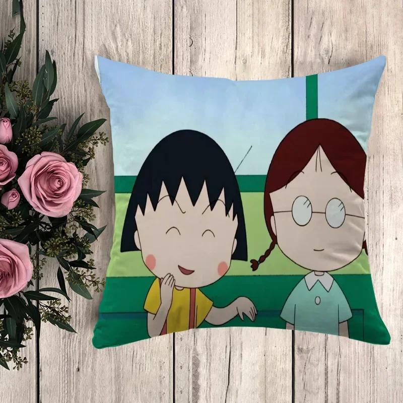 

Аниме Подушка Чиби Маруко-чан Наволочка Декоративные Наволочки для Подушек x Подушки для Дивана Декор Наволочки 66x66cm