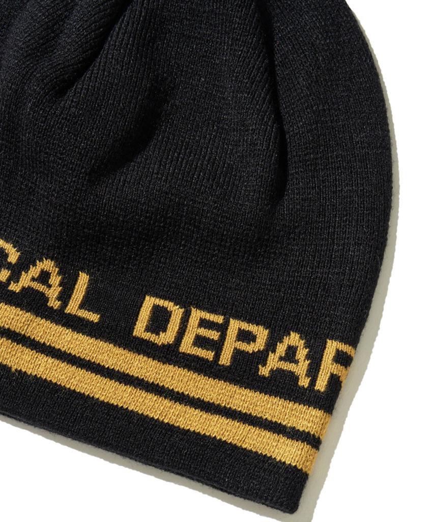 PHYSICAL DEPARTMENT Logo Jacquard Knit Beanie Black