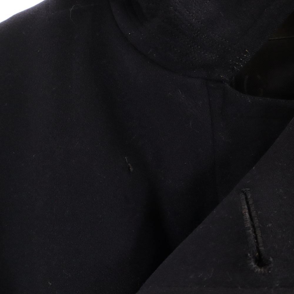 US NAVY Vintage Melton Pea Coat Dark Blue Men's Used