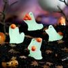 4Pcs Luminous Pumpkin Ghost Doll Mini Figures Fish Tank Decor Glow In Dark Figure Garden Micro Flower Potted Landscape Ornament