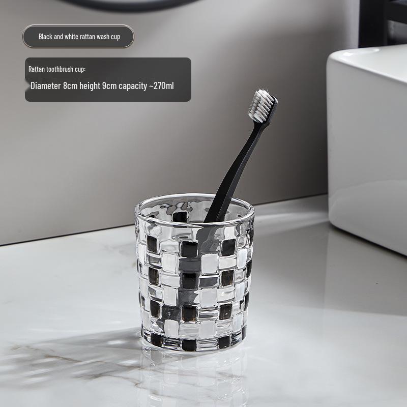 Luxury Glass Toothbrush and Mouthwash Cup Set for Couples