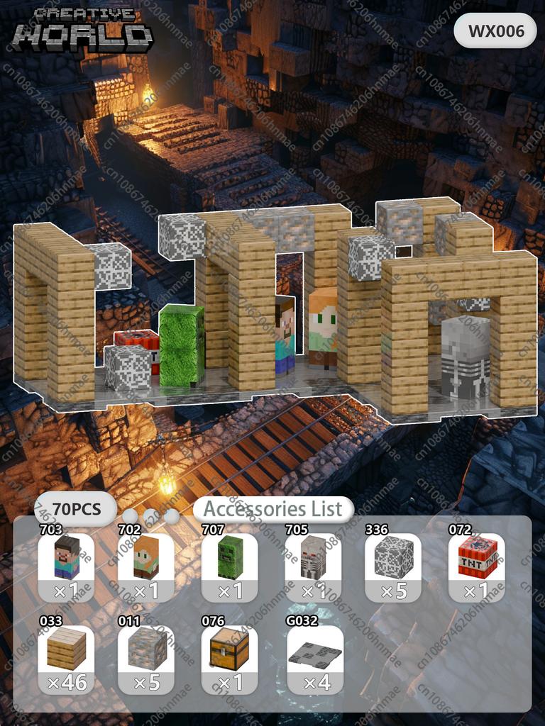 Magnetic Building Blocks Mine World Magnet Cube Set for Boy Girl Kid Age 3+ DIY Pixel Style Model Base Plate STEM Toy Baseplate