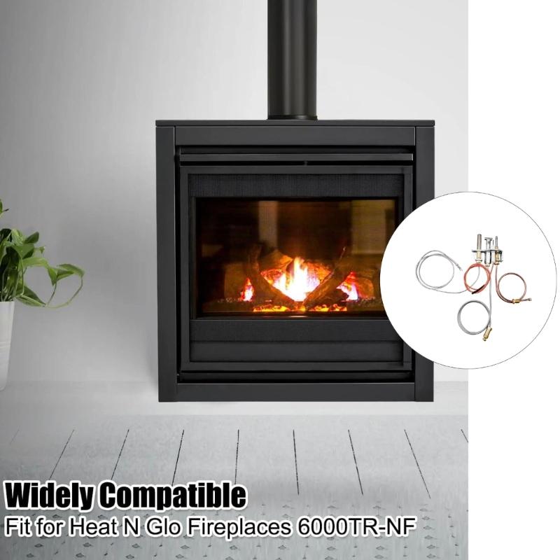 Temperature Resistant Gas Gas Fireplaces Ignition Set with Thermopile Thermocouple Suitable for 25122 25730