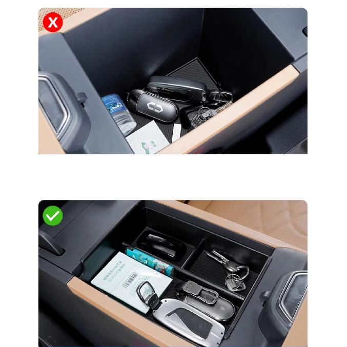 For Geely Galaxy Starship 7 EM-i 2024 2025 Car Armrest Box Storage Box Center Console Lower Layered Storage Box Auto Accessories