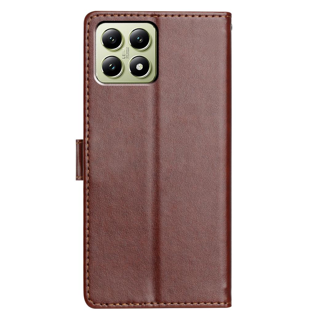 For Xiaomi 14T Leather Case Wallet Stand Phone Cover with Handy Strap