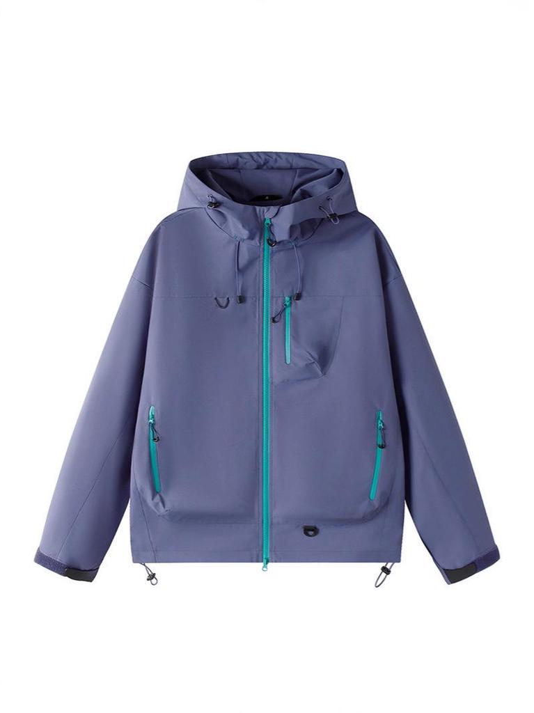 Couple's Dopamine Color Block Windbreaker - Unisex, Windproof, Versatile Outdoor Jacket
