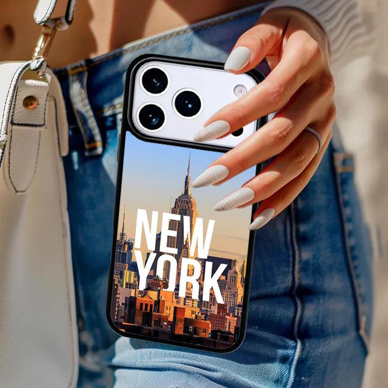 New York City Phone Case For iPhone 17 Air 14 15 13 12 Max Cover For Apple 16e 11 Pro Max Plus Coque
