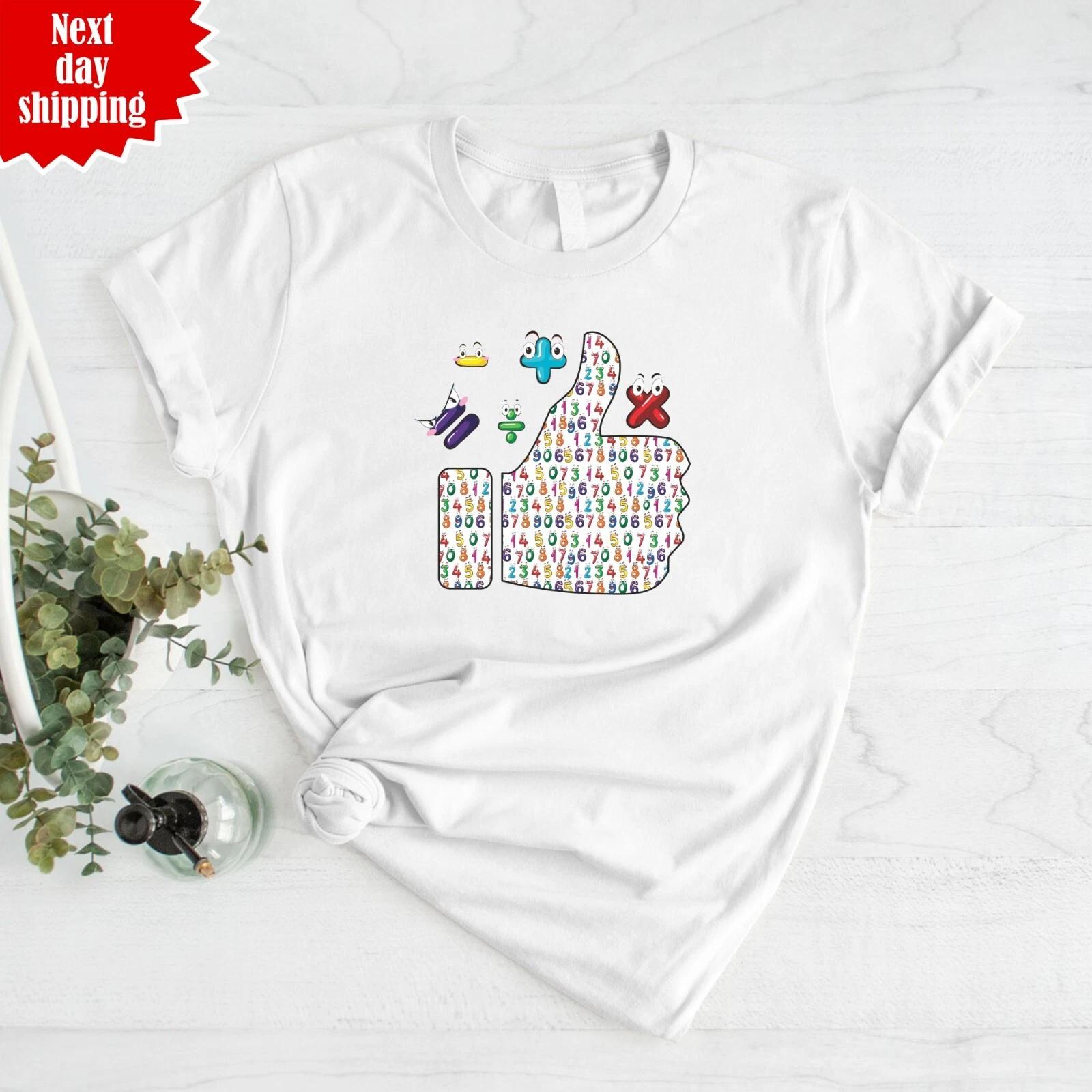 Maths Day T-Shirt World Book Day School Party Printed Short Sleeve Unisex T Top 3XL