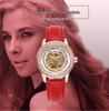 LONGLUX Women's Fashion Skeleton Automatic Watch with Water Resistance and Diamond Accents