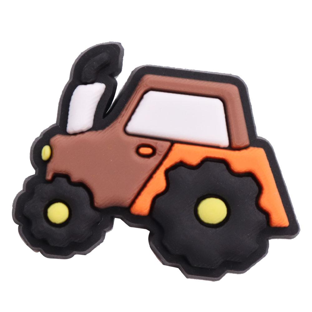 1Pcs PVC Mix Construction Vehicle Excavator Boys Buckle Clog Cool Children Cranes Car Shoe Charms Accessories Shoe Charm
