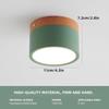 Plafonnier LED - Schindora - Mini rond - Bois - 12W - 3000K - Vert