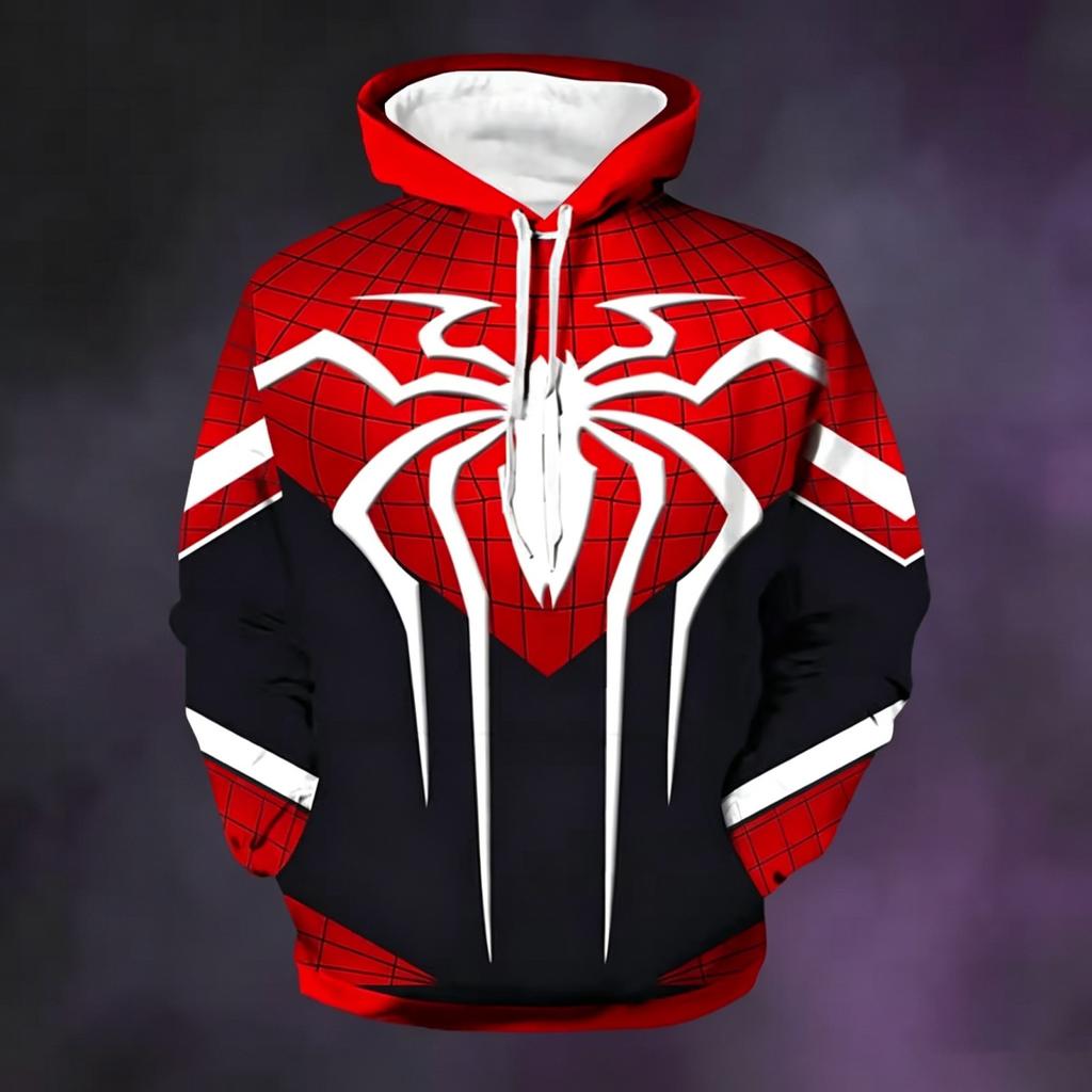 Unisex Casual Loose Fit Long Sleeve Graphic Print Pocket Hoodie for Men and Women