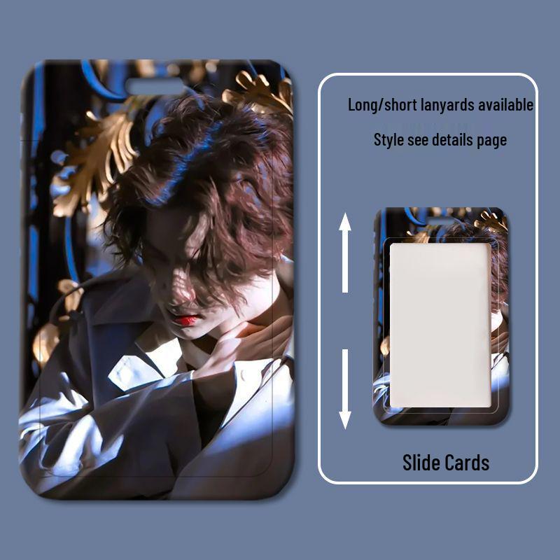 Xue Zhiqian Sliding Plastic Card Holder: Student ID, Meal Card, Name Tag, Work Pass, Bus Access