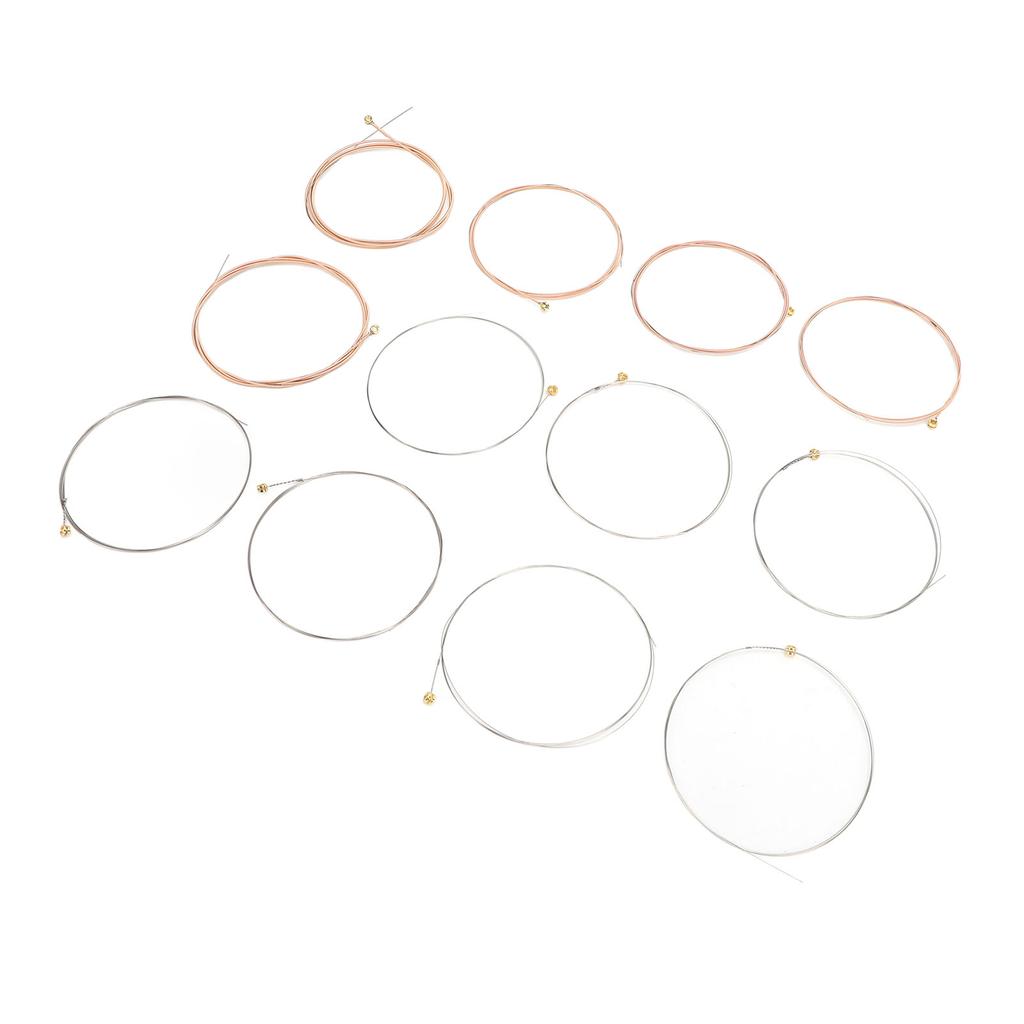 12 Pcs Acoustic Guitar Strings 12?52 Gauge Phosphor Bronze PU Coating Guitar Strings R12