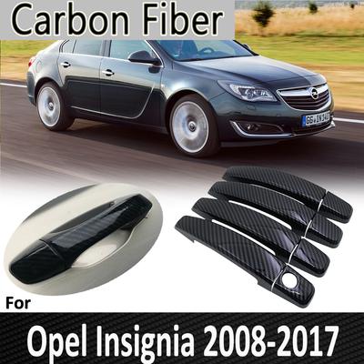 Zwart Koolstofvezel voor Opel Insignia EEN MK1 2008 ~ 2016 2013 2014 Vauxhall Holden Buick Regal Deurklink Cover auto