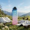 32oz Gradient Water Bottle 1L Large Capacity Space Cup with Straw & Handle for Outdoor Sports
