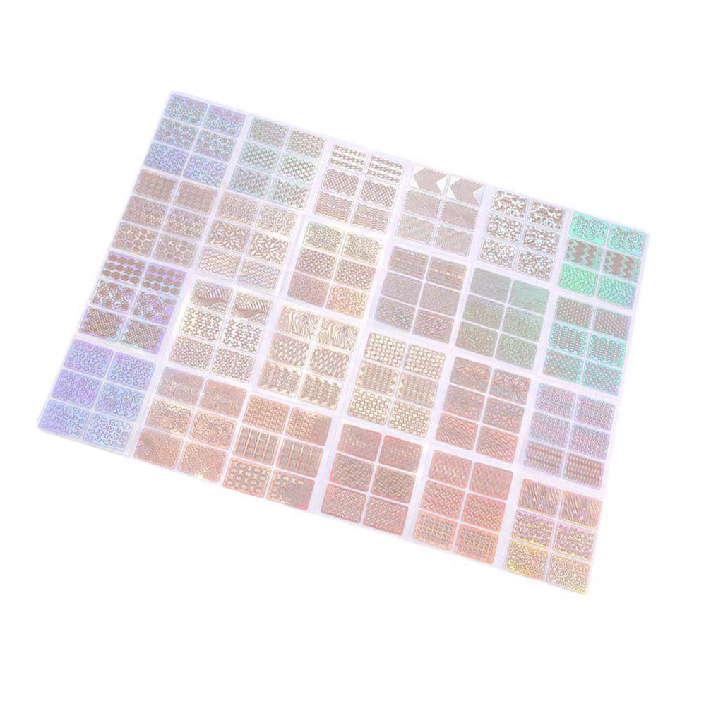 24 Sheet Set New Nail Art Stickers Hollow Nail Transfer Decals Manicure Accessory Decoration